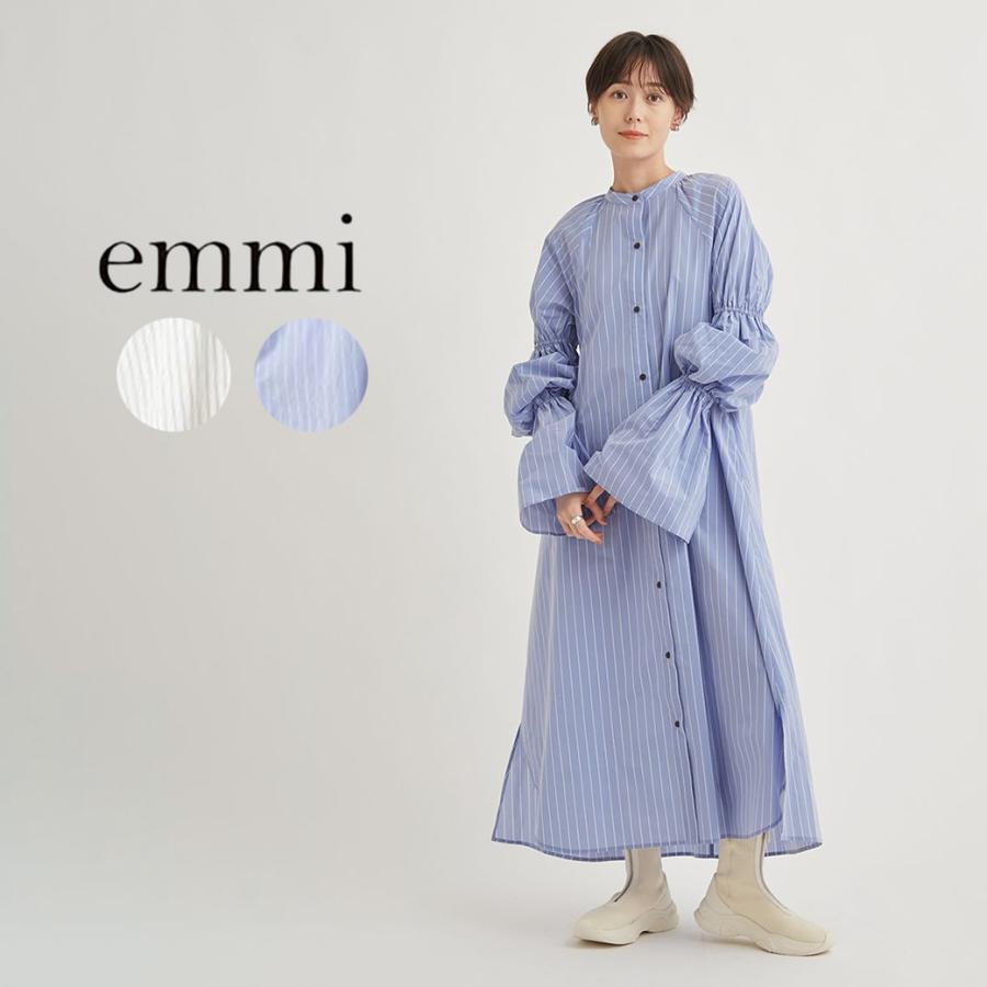 SALE50%OFF emmi atelier デザインスリーブシャツワンピース  