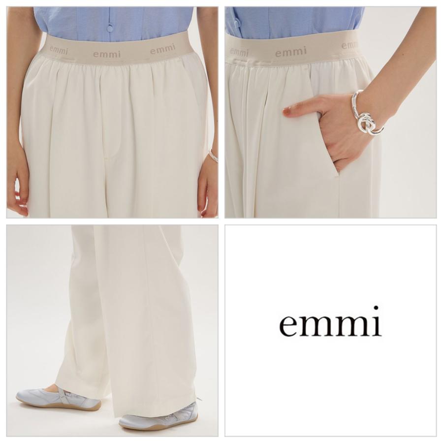 emmi yoga（エミヨガ） エミ ウェア emmiロゴウエストゴムテーパード