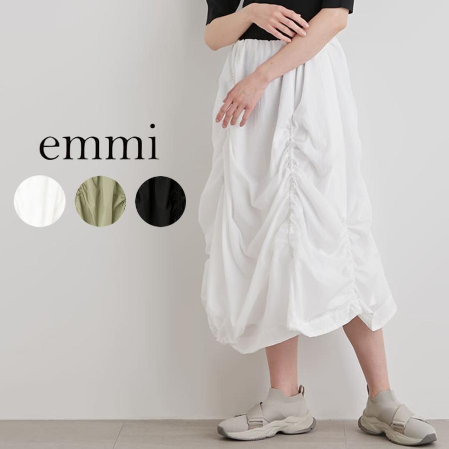 SALE30%OFF emmi atelier エミ アトリエ 撥水変形シャーリングスカート