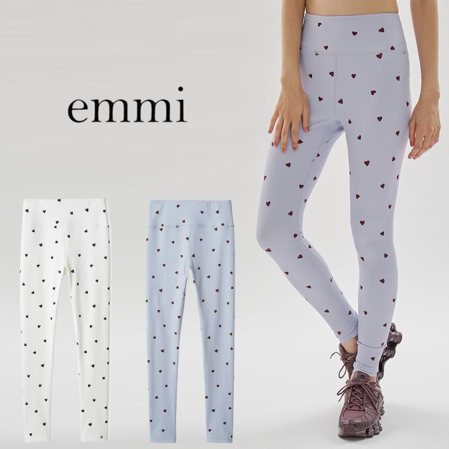 emmi yoga レギンス ウェア パンツセット emmi yoga（エミヨガ） (予約) エミ ヨガ ハートパターンレギンス UV
