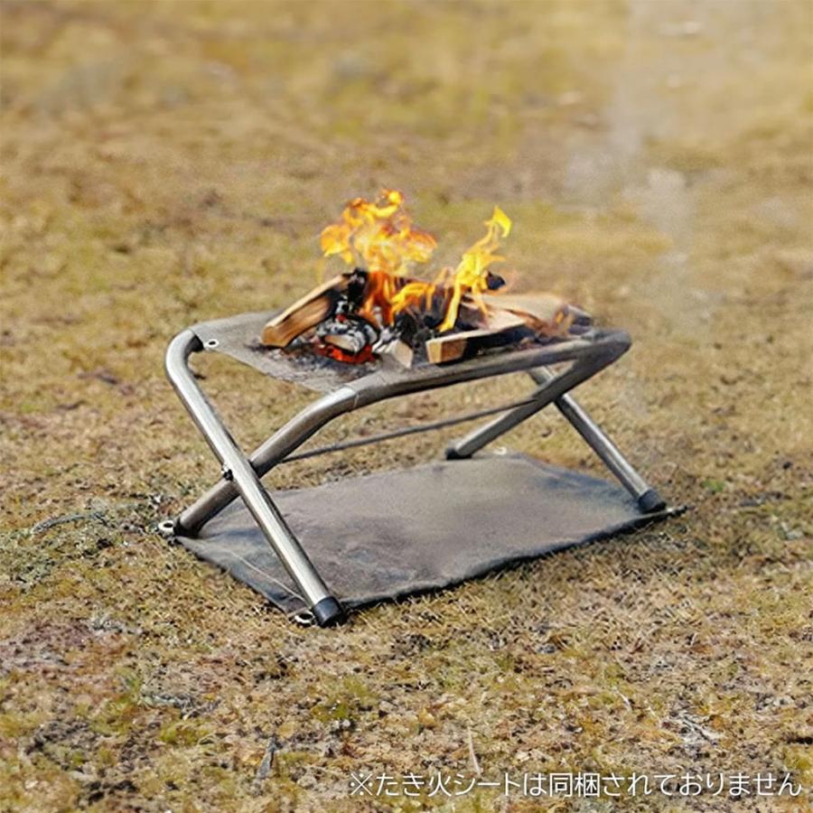 Bush Craft inc. SUS クロスファイヤースタンド シングル フルセット 4571574751675 ブッシュクラフト 簡単設置 焚き火台 オートキャンプ Bush craft（ブッシュクラフト） Bush Craft inc. SUS クロス