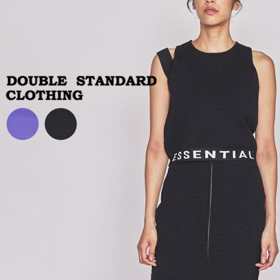 SALE30%OFF DOUBLE STANDARD CLOTHING ダブルスタンダードクロージング ESSENTIAL / クロコ柄ノースリーブトップス 2509060233 レディース ダブスタ スポーティー モード ショート丈 タンクトップ DOUBLE STANDARD CLOTHING（ダブルスタンダードクロージング） SALE30