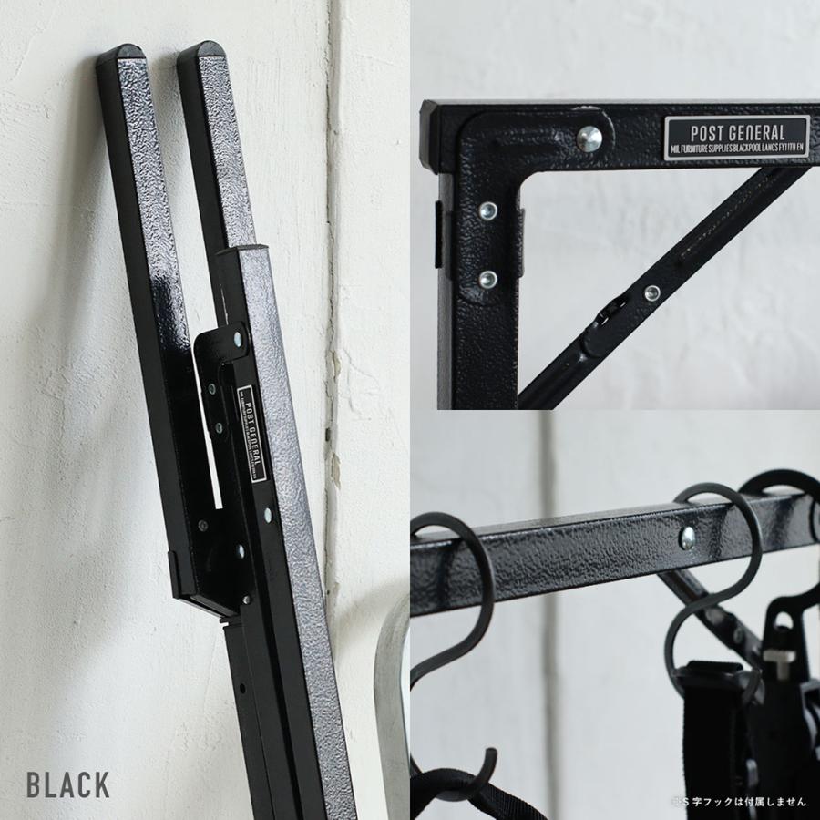 POST GENERAL(ポストジェネラル) EXHIBITION FOLDABLE HANGER RACK エキシビション フォルダブルハンガーラック - BLACK｜selectshopmu｜06