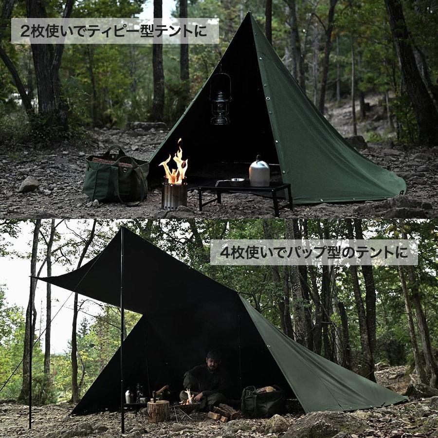 asobito アソビト 焚き火軍幕 マルチシート(1枚) 連結可能タープ asobito アソビト 焚き火軍幕 マルチシート(1枚) 連結可能タープ