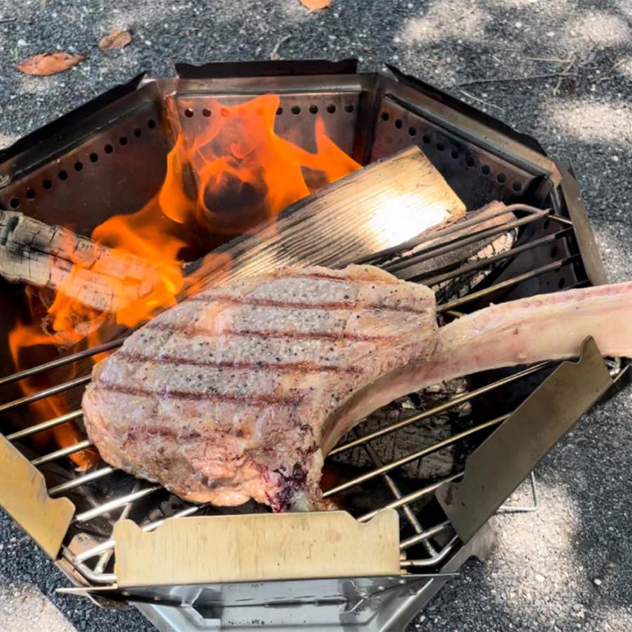 キャンプマニアプロダクツ ボーンファイヤークッキングスタンド