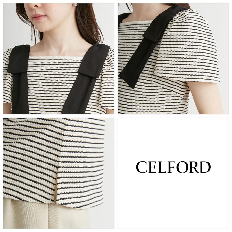 CELFORD（セルフォード） ショルダーリボンカットトップス cwct254015