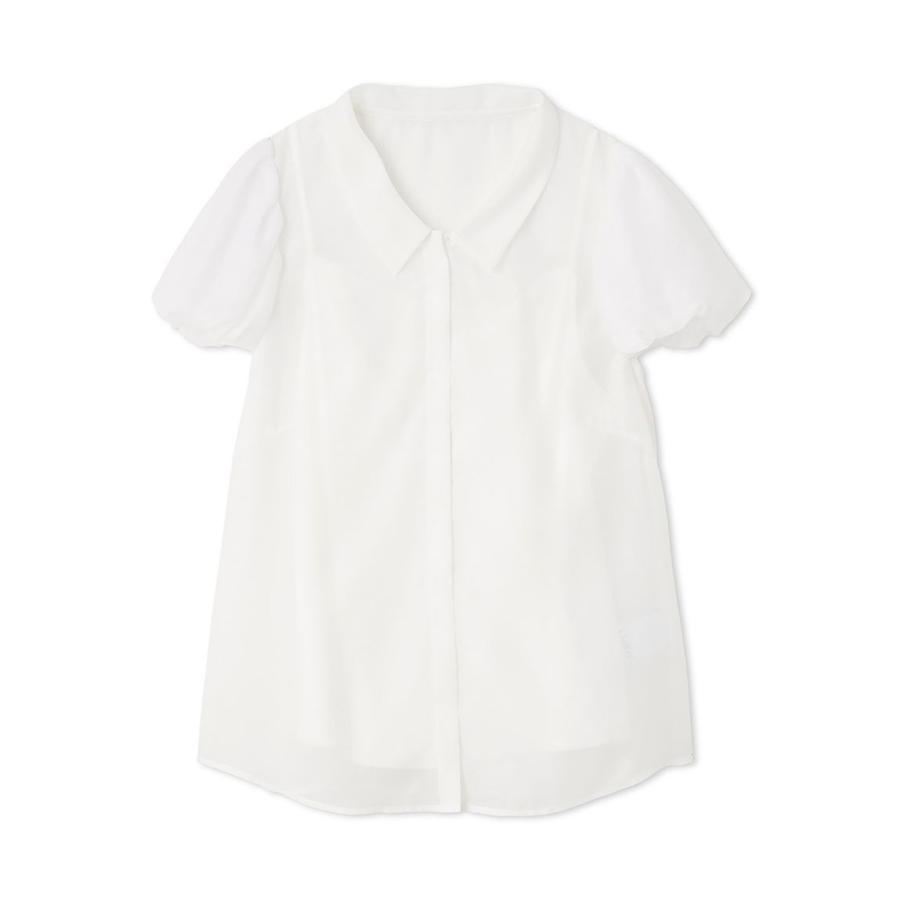 セルフォード　半袖　トップス　ブラウス 洗える】襟付きメッシュブラウス(ブラウス・シャツ)｜TOPS（トップス