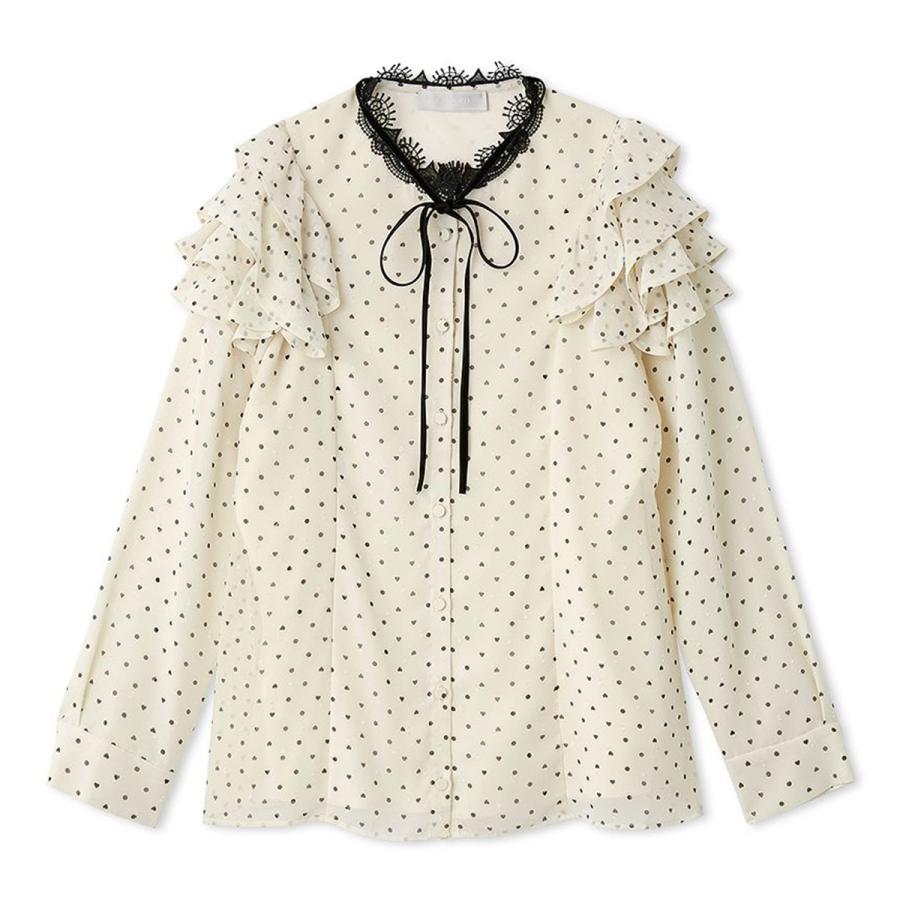 CELFORD（セルフォード） 洗える ハートドットプリントブラウス