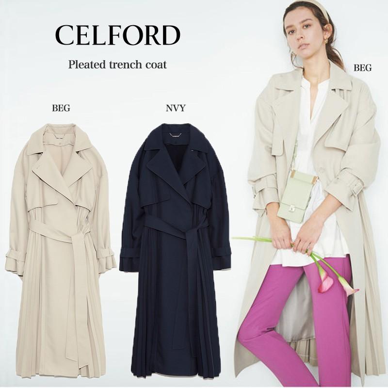 1月下旬 3月上旬予約 Celford セルフォード 通販 ライナー付きプリーツトレンチコート Cwfc レディース 21春 アウター フォーマル お食事会 Cwfc セレクトショップムー 通販 Yahoo ショッピング