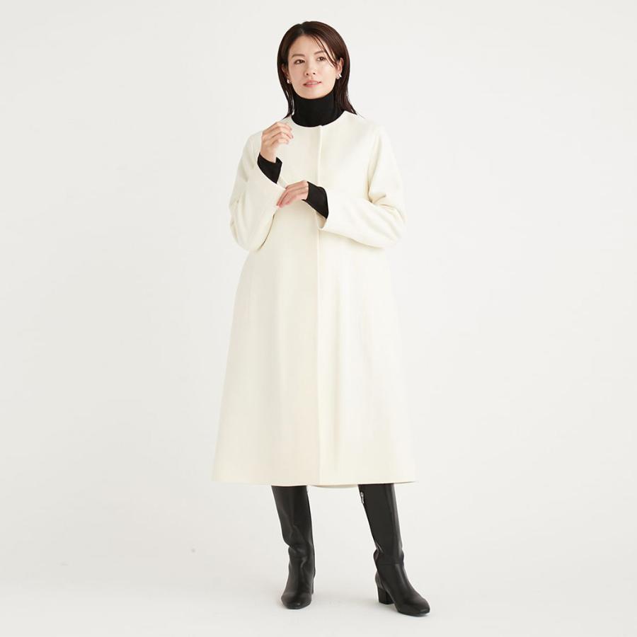 CELFORD（セルフォード） カシミア混ノーカラーコート cwfc245003