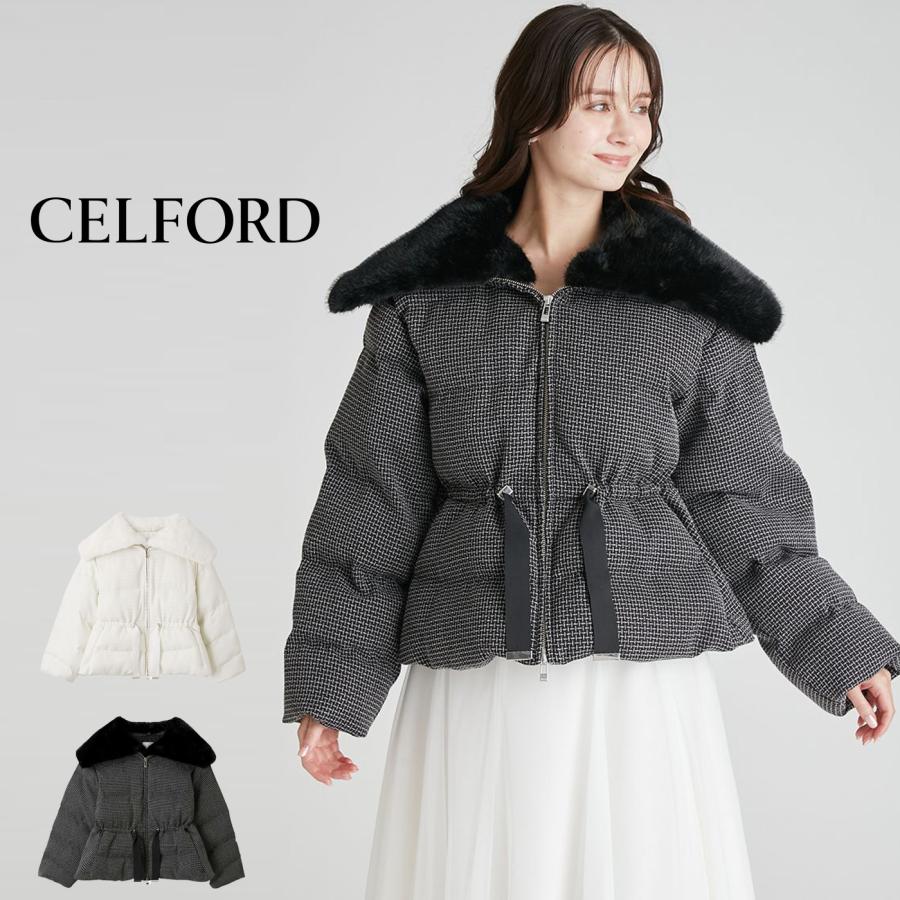 CELFORD（セルフォード） SALE30%OFF ファー襟付きツイードショート