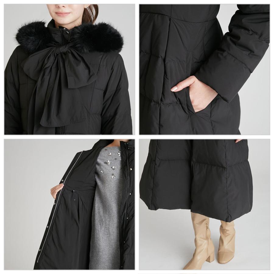 CELFORD（セルフォード） フードリボンロングダウンコート cwfc255055