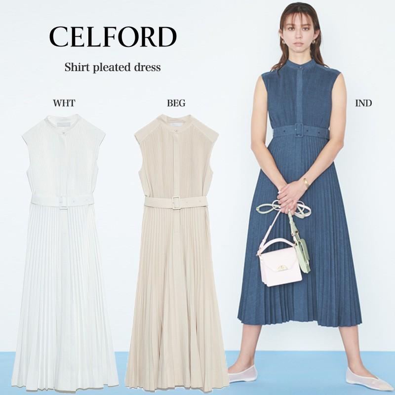 高い素材 Celford セルフォード 通販 シャツプリーツワンピース Cwfo レディース 21春 偉大な Kuljic Com