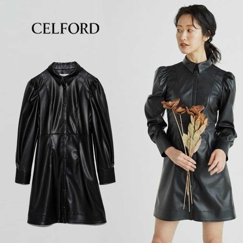 Celford セルフォード 通販 エコレザーワンピース Cwfo レディース 21秋冬 21aw ドレス 羽織 ストレッチ 手洗い可能 Cwfo セレクトショップムー ヤフー店 通販 Yahoo ショッピング
