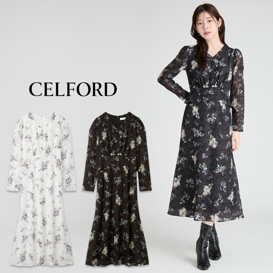 CELFORD（セルフォード） ウエストペプラムデザインワンピース