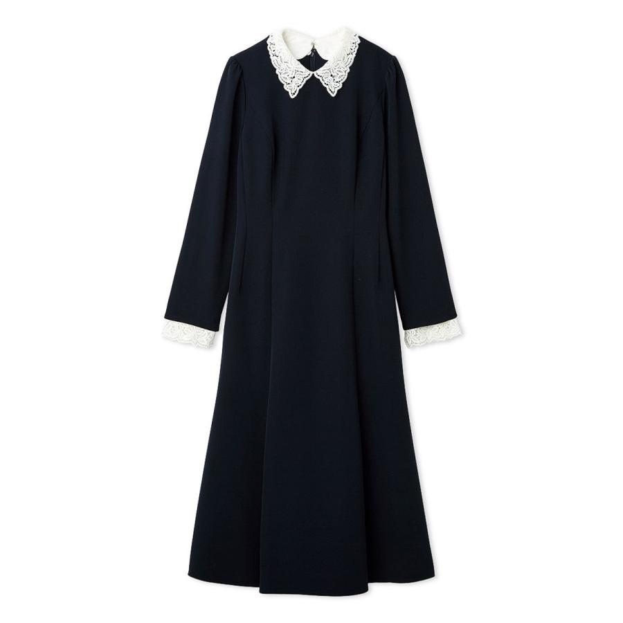 CELFORD（セルフォード） 洗える刺繍レース付きマーメイドワンピース