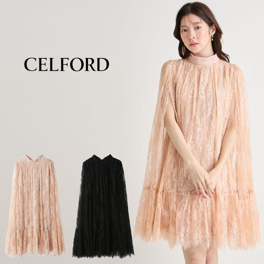 CELFORD（セルフォード） バックリボンレースケープドレス cwfo261303