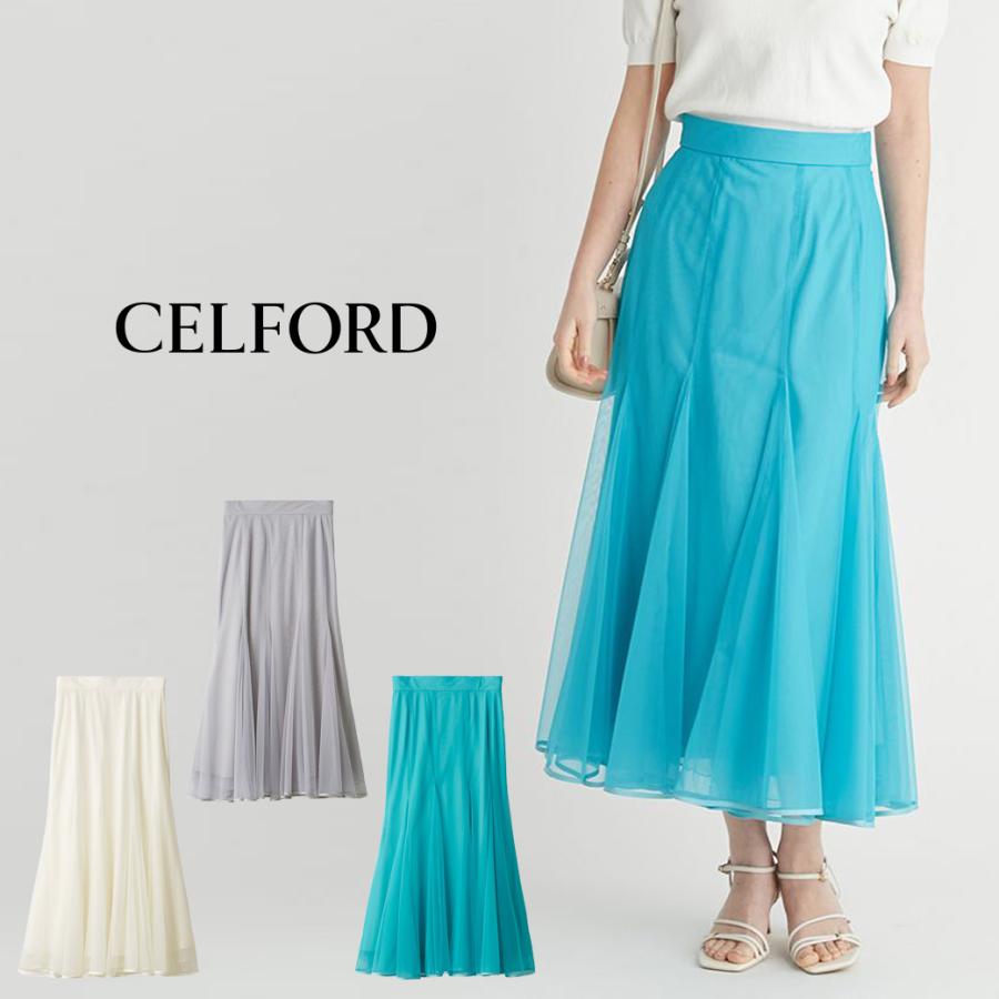 CELFORD セミチュールスカート CELFORD（セルフォード） SALE50%OFF チュールセミマーメイドスカート