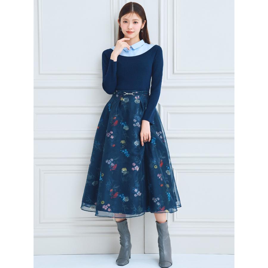 CELFORD（セルフォード） レイヤードフラワープリントスカート