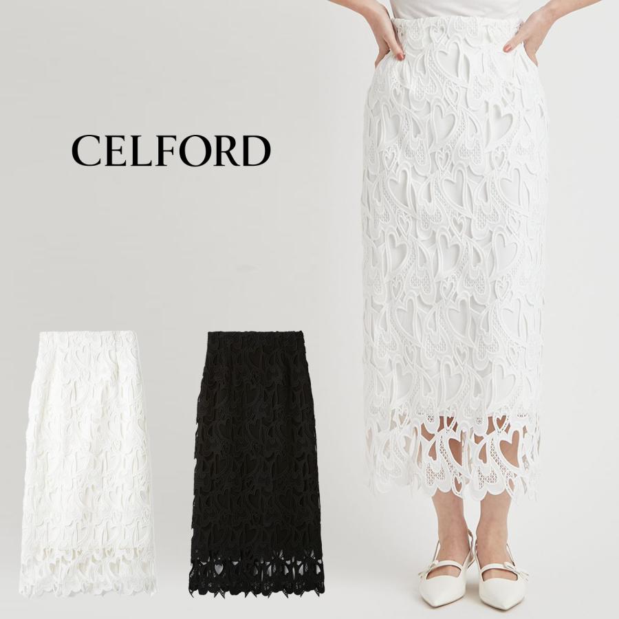 CELFORD（セルフォード） ハートレースタイトスカート cwfs261072