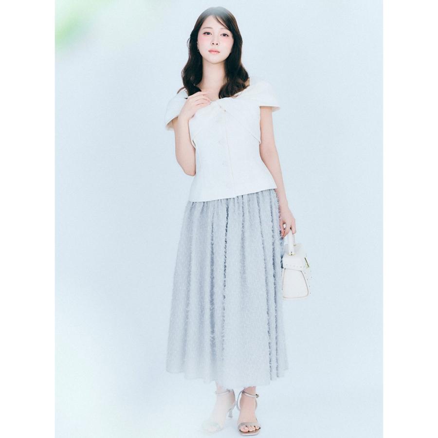 セルフォード CELFORD フロントクロスジレ cwfv262042 レディース アウター オフショルダー風 トップス オケージョン 上品 2026夏爆買の画像