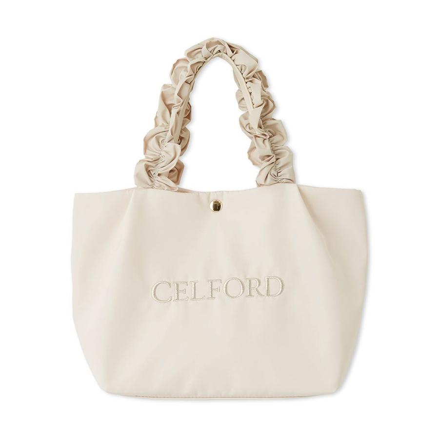 【新品未使用】CELFORD トートバッグ ライトグレー セルフォード CELFORD（セルフォード） フリルラメ刺繍トートバッグ small
