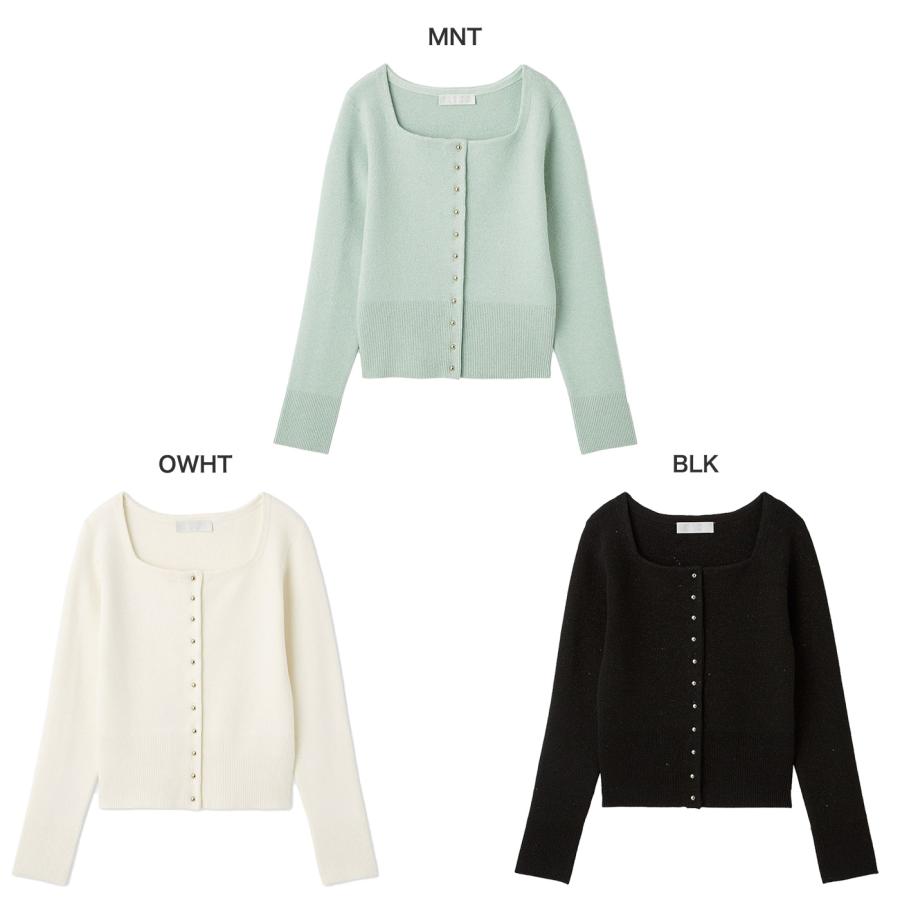 CELFORD（セルフォード） スクエアネックラメニットカーディガン