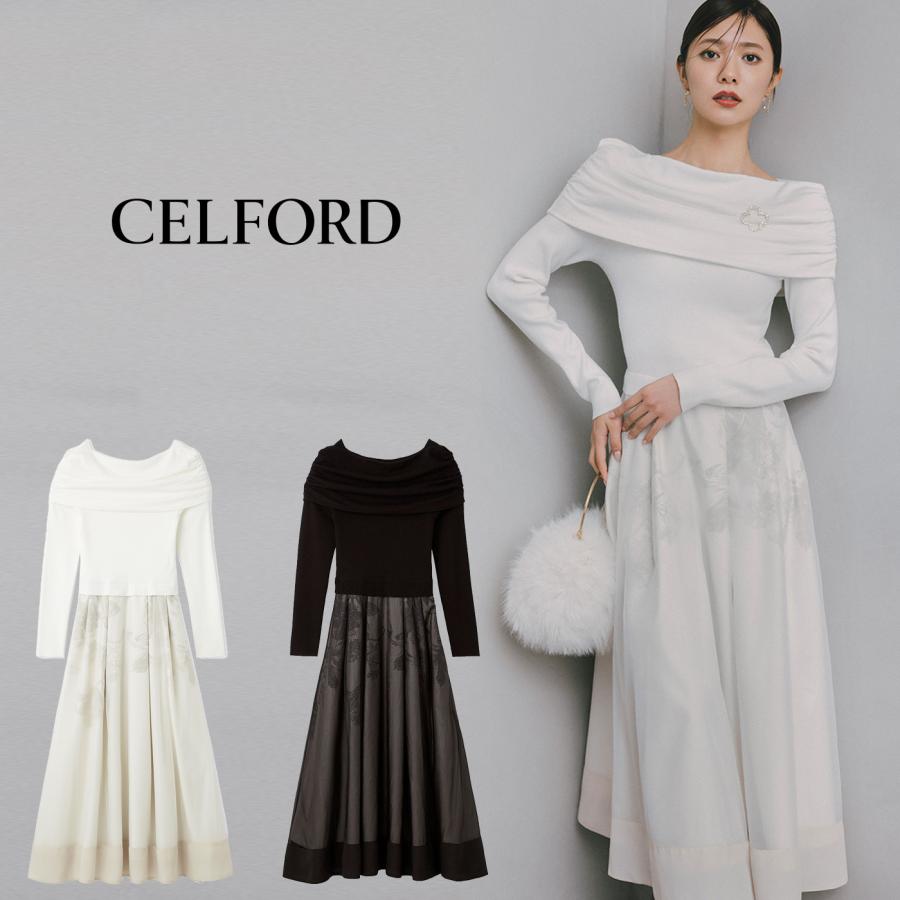 CELFORD（セルフォード） オフショルニットドッキングワンピース