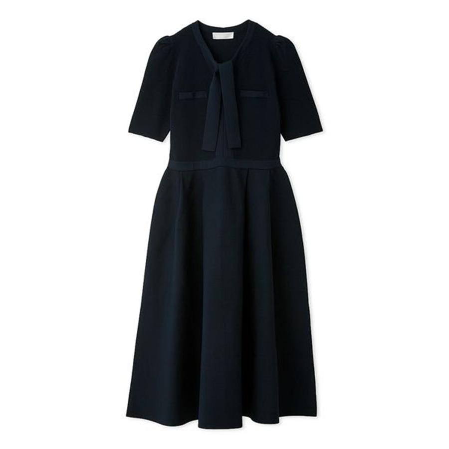 【極美品】セルフォード ボウタイニットワンピース 38 CELFORD（セルフォード） ワンピース 「UVカット」「洗える」ボウタイ