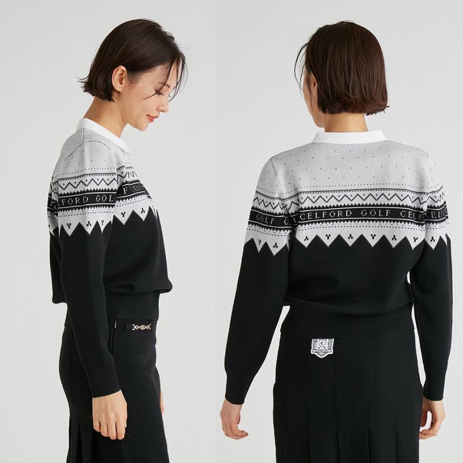 CELFORD SALE40%OFF GOLF セルフォード ロゴジャガードニット