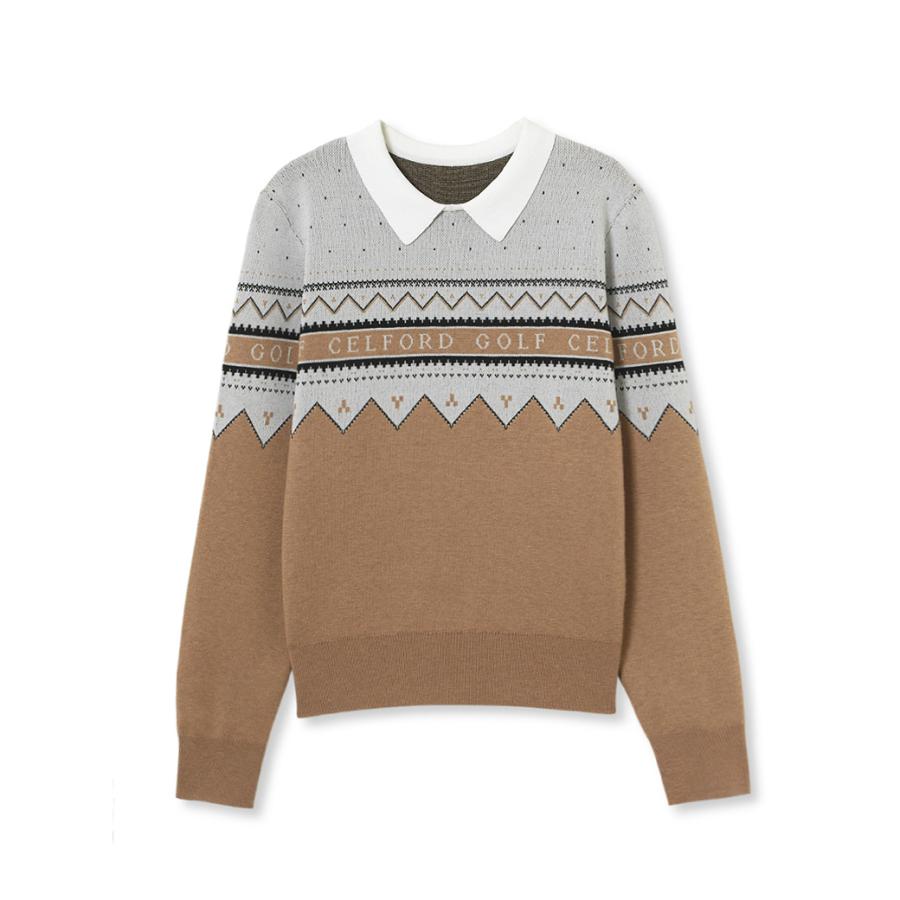 CELFORD SALE40%OFF GOLF セルフォード ロゴジャガードニットプル