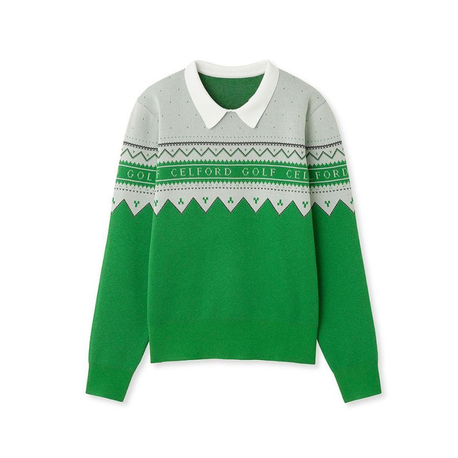 CELFORD SALE40%OFF GOLF セルフォード ロゴジャガードニットプル