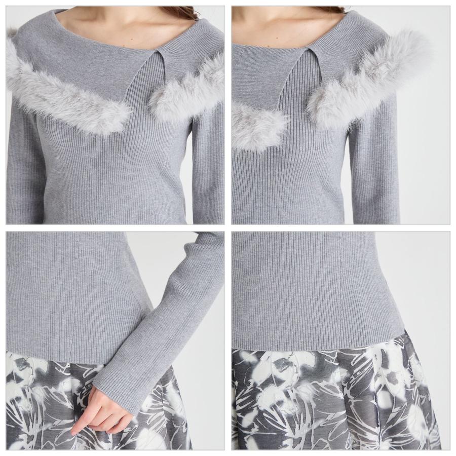 CELFORD（セルフォード） SALE30%OFF シルクカシミヤ混ファートリム