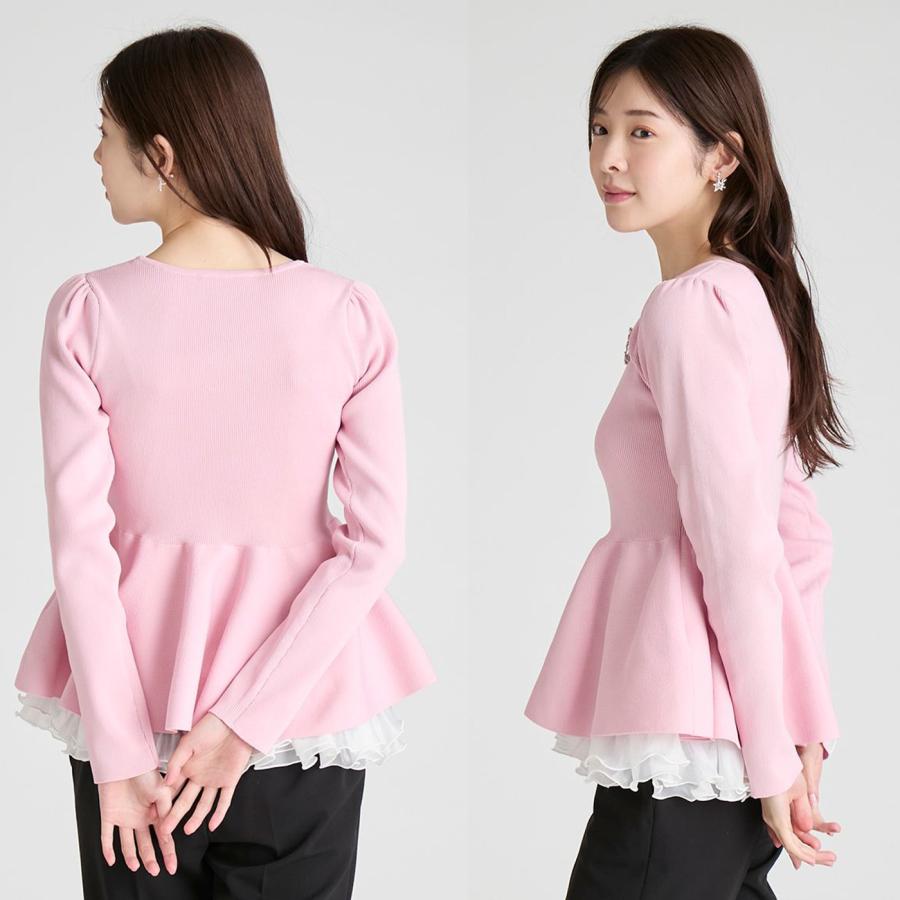 CELFORD（セルフォード） ペプラムドッキングニットプルオーバー