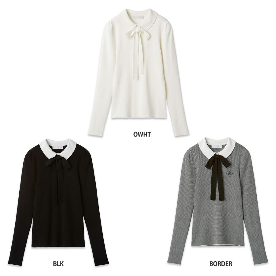 CELFORD（セルフォード） SALE40%OFF ボウタイリボン衿付きニットプル