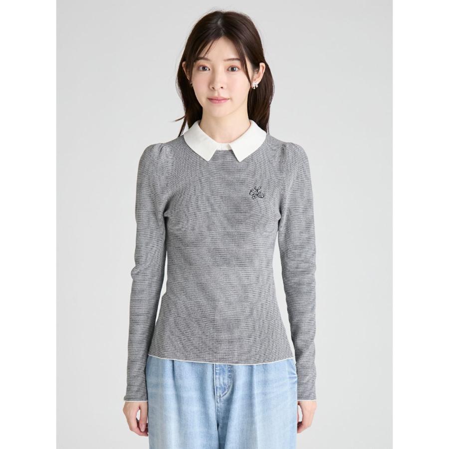 CELFORD（セルフォード） ボウタイリボン衿付きニットプルオーバー