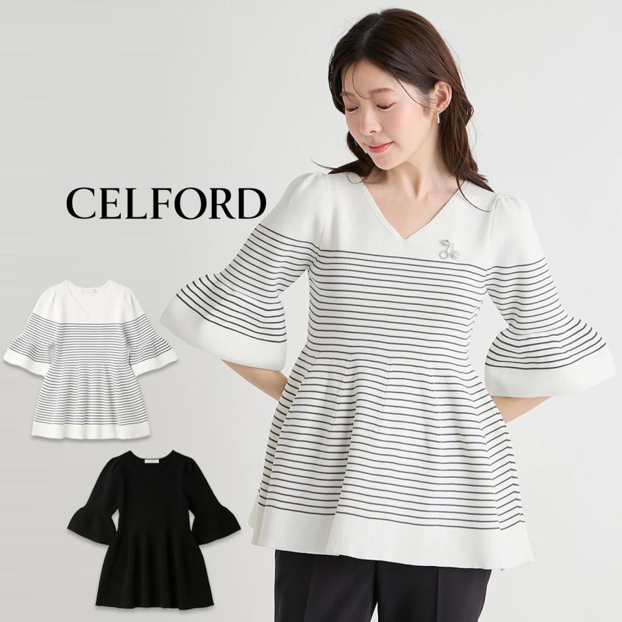 セルフォードトップス CELFORD（セルフォード） tシャツ 「洗える」ラッフルカットトップス
