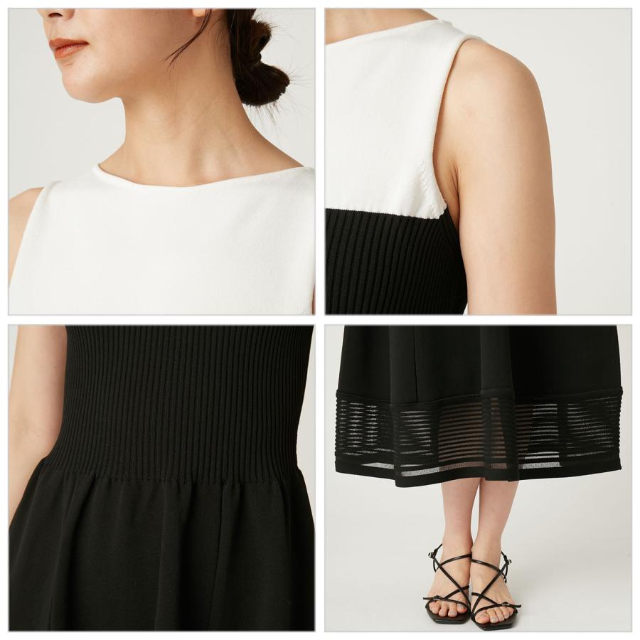 FRAY I.D フレイアイディー シアーヘムラインニットワンピース