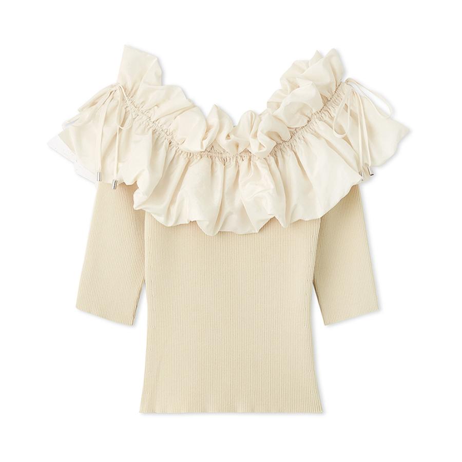 トップス OAF 2WAY NUANCE TOP IVORY トップス OAF 2WAY NUANCE TOP IVORY ニュアンス2wayシアー