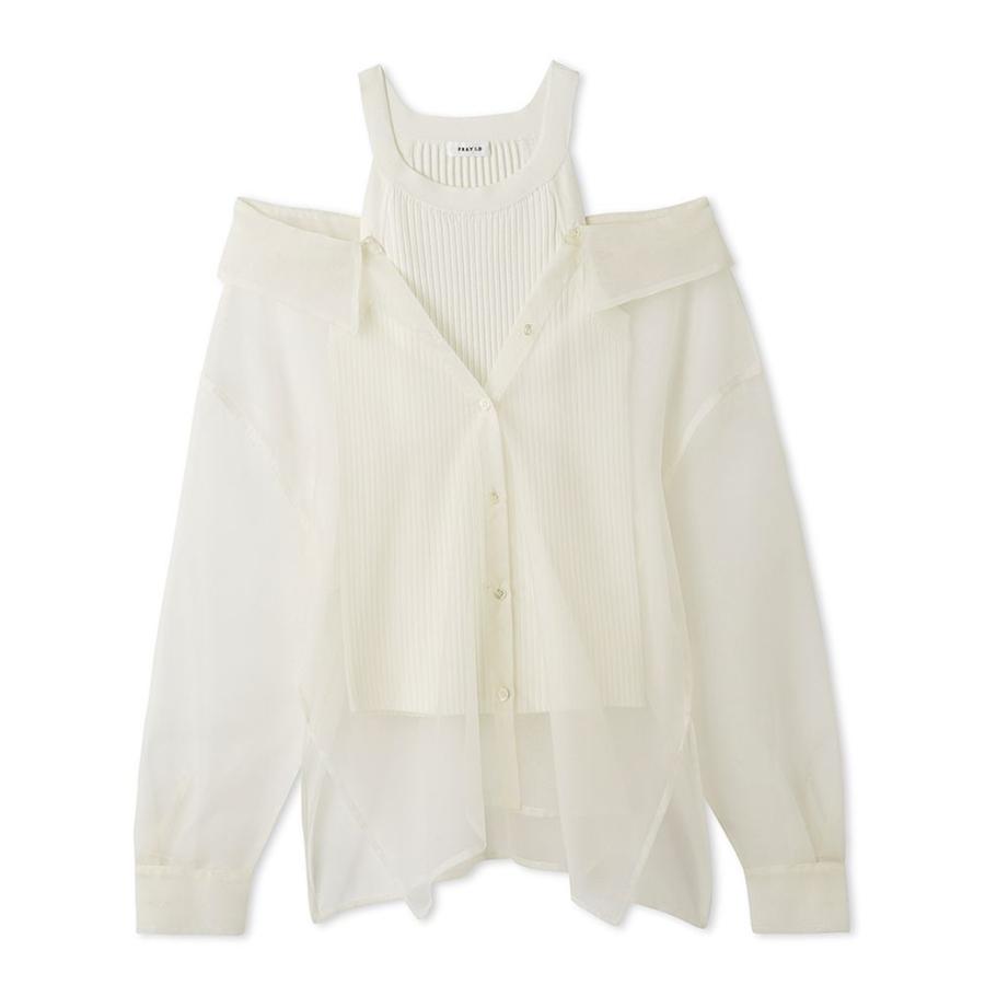 FRAY I.D カシュクールシャツ レイヤードニット FRAY I.D (フレイアイディー)カシュクールシャツレイヤードニット 25春
