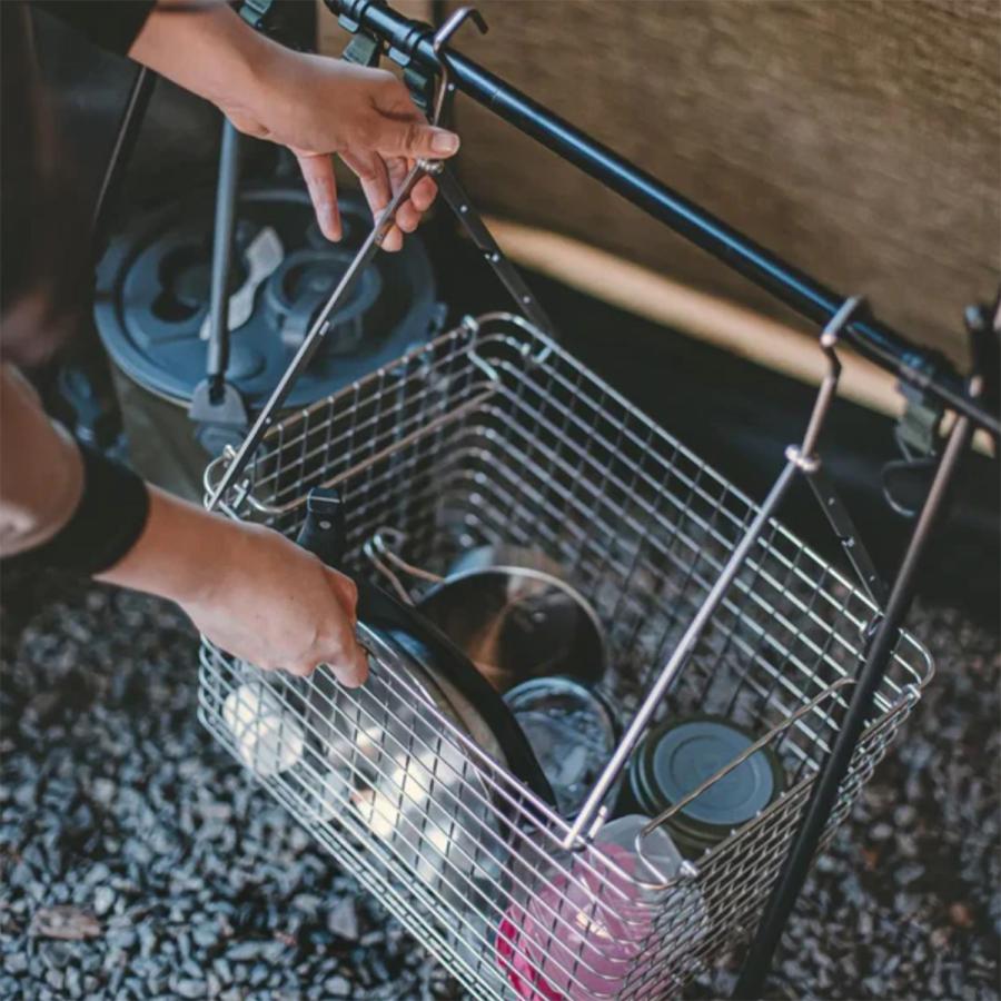 KINOX WIRE BASKET CLOTHES HANGER (2pcs) /ワイヤーバスケットクローズハンガー ki24a026 アウトドア 組み立て式 コンパクト キャンプ ソロキャンプ爆買の画像