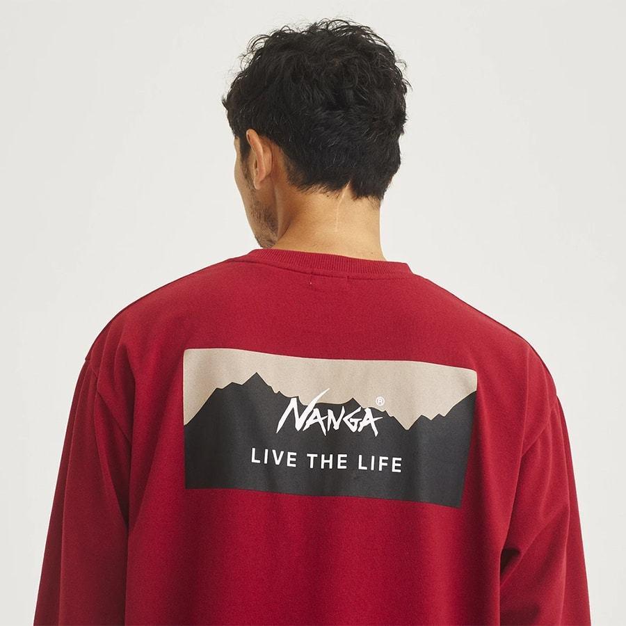 NANGA ナンガ LIVE THE LIFE LONG SLEEVE TEE リブザライフロングスリーブティー Tシャツ ユニセックス リサイクル繊維 アウトドア キャンプコーデ｜selectshopmu｜05