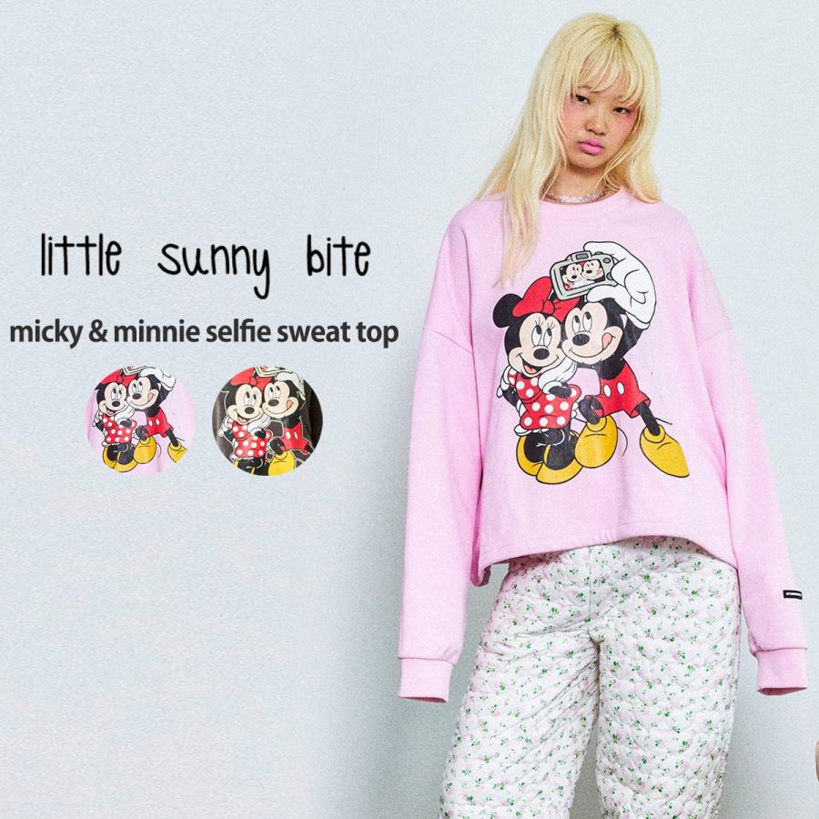 リトルサニーバイト little sunny bite micky & minnie selfie sweat