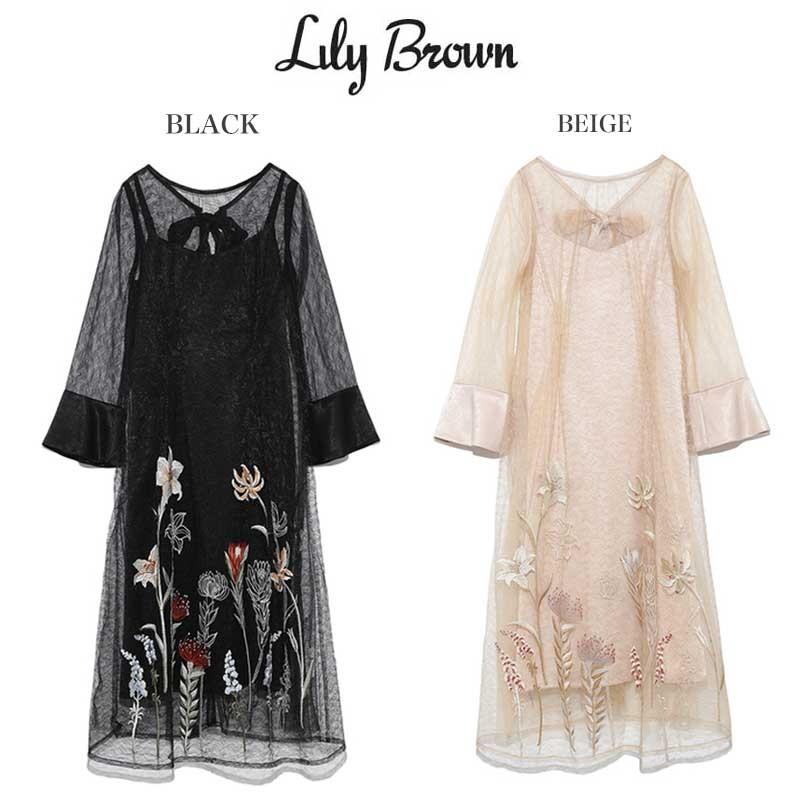 Sale50 Off Lily Brown リリーブラウン アフリカンフラワー刺繍ワンピース Lwfo Lwfo セレクトショップムー 通販 Yahoo ショッピング