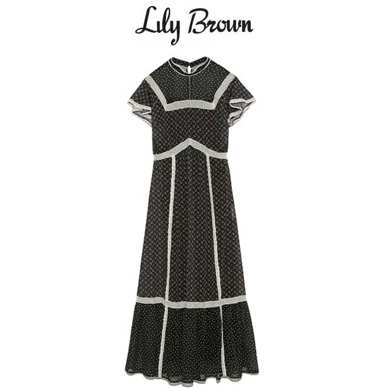 Lily Brown リリーブラウン 通販 フラワー切替ワンピース Lwfo2116 レディース 21夏 ロング ヴィンテージライク スタンドカラー ラッフルスリーブ Lwfo2116 セレクトショップムー 通販 Yahoo ショッピング