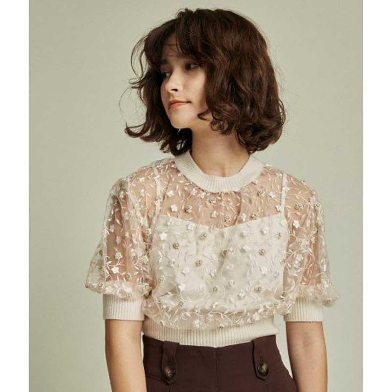 高級感 トップス リリーブラウン シャツ ブラウス 半袖 袖なし Luhacovice Cz