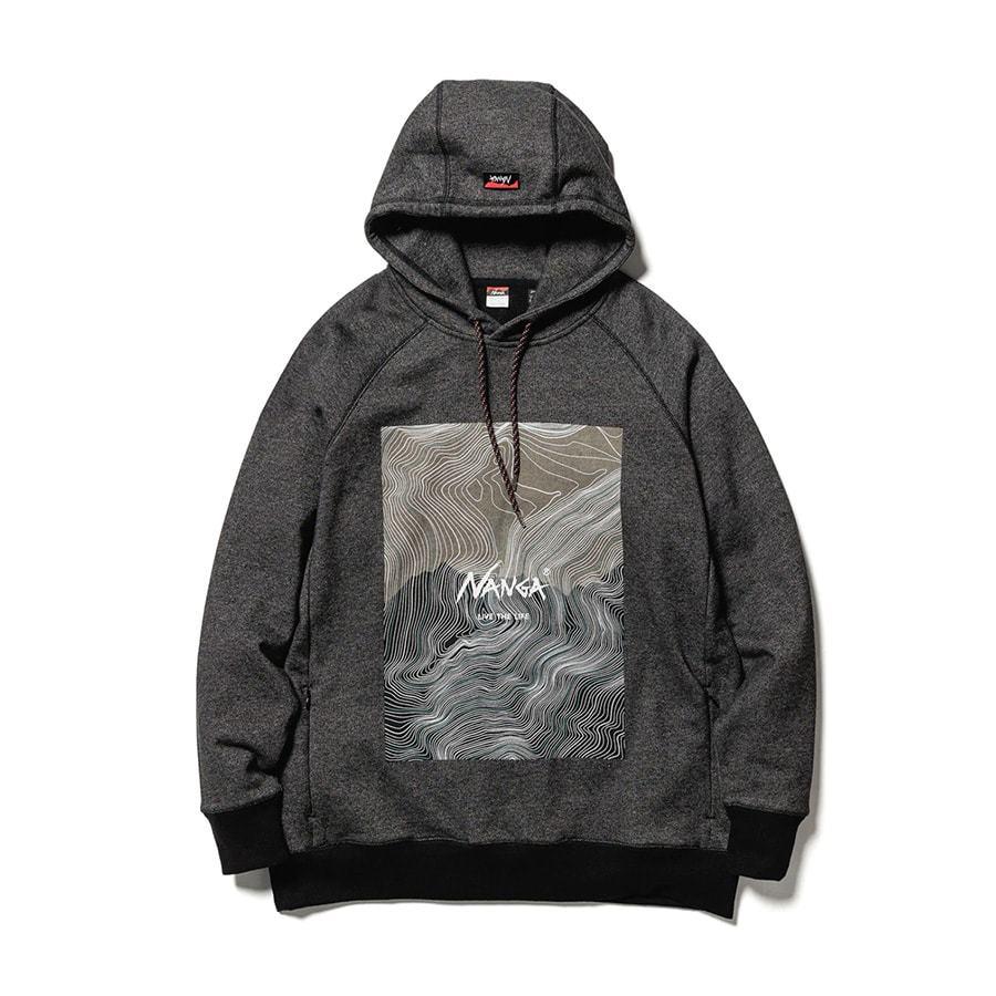 NANGA SALE20%OFF ナンガ ECO HYBRID CONTOUR MAP LOGO SWEAT