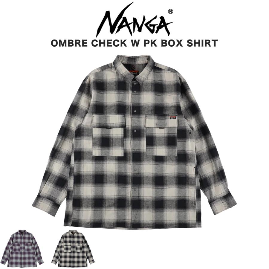 NANGA（ナンガ） OMBRE CHECK W PK BOX SHIRT オンブレチェック ダブル