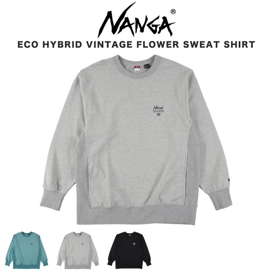 NANGA（ナンガ） ECO HYBRID VINTAGE FLOWER SWEAT SHIRT(UNISEX) エコ