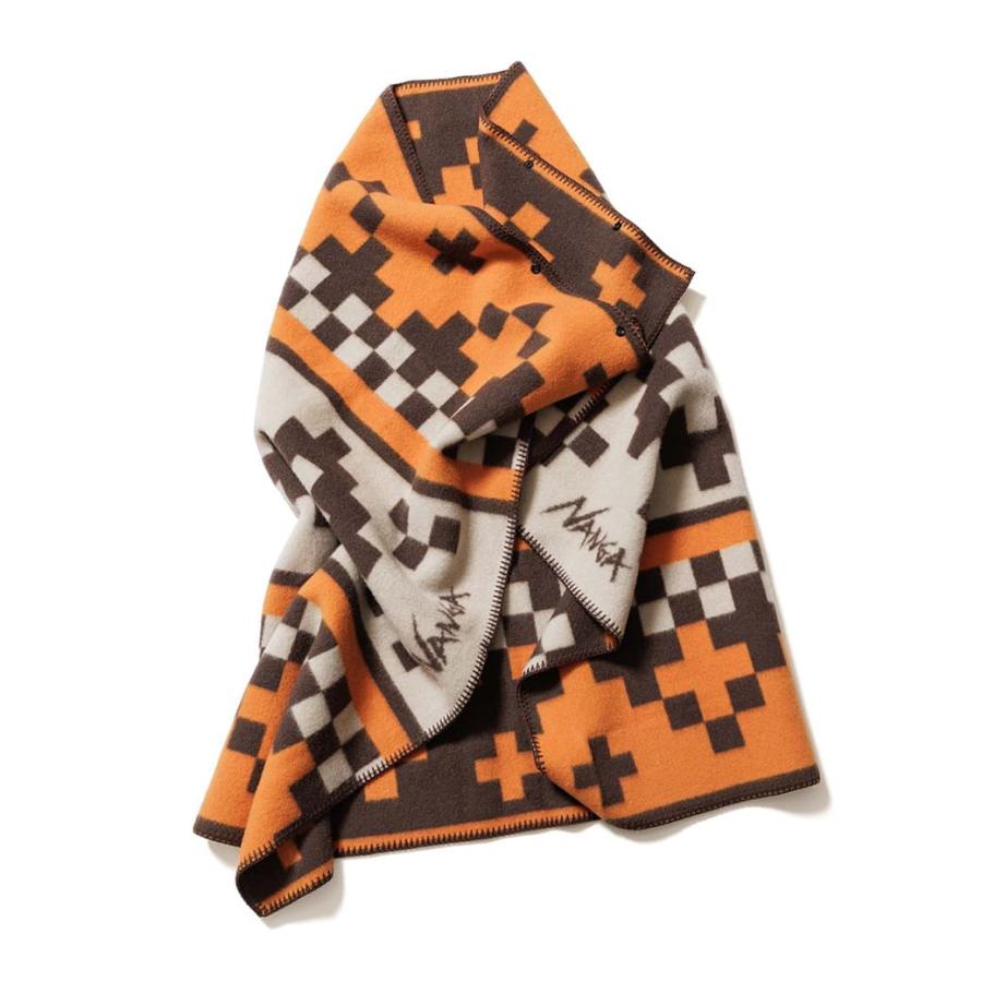 NANGA ナンガ NANGA FOLK (CHECKERANDCROSS)BLANKET / フォークチェッカー＆クロスブランケット 毛布 ケープ｜selectshopmu｜04